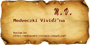 Medveczki Viviána névjegykártya